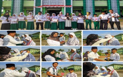 Pemberian Apresiasi Kepada Peserta Didik Berprestasi oleh Kepala Madrasah